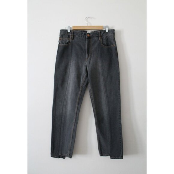Isabel Marant Etoile Clancy Slim Boyfriend Jeans Dark Grey Size 42/ US 10 - Picture 2 of 8